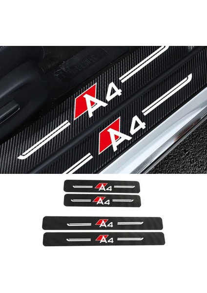 A6 Audi A4 A3 A6 Q3 Q5 Q7 B5 B6 B7 B8 B9 Av 8l Araba Stil Karbon Fiber Koruma Sticker Ön Kapı Kullanımı (Yurt Dışından)