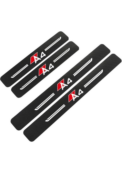 A6 Audi A4 A3 A6 Q3 Q5 Q7 B5 B6 B7 B8 B9 Av 8l Araba Stil Karbon Fiber Koruma Sticker Ön Kapı Kullanımı (Yurt Dışından)