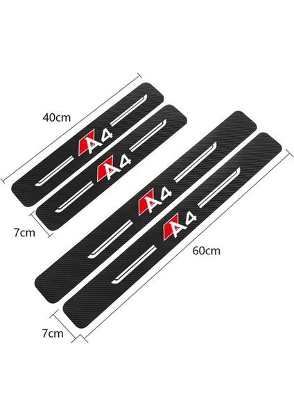 A6 Audi A4 A3 A6 Q3 Q5 Q7 B5 B6 B7 B8 B9 Av 8l Araba Stil Karbon Fiber Koruma Sticker Ön Kapı Kullanımı (Yurt Dışından)