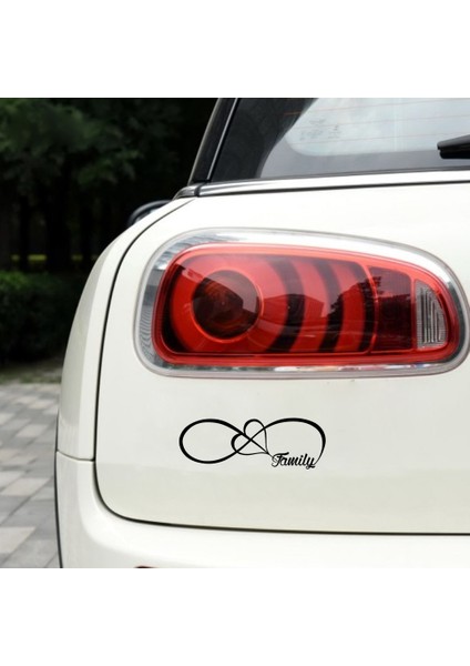 Siyah Araba Sticker 20*7cm Aile Aşk Kalp Sonsuza Kadar Sembol Komik Araba Çıkartma Yansıtıcı Lazer Vinil Çıkartmalar 3D Araba Süsleme (Yurt Dışından) fırsatları
