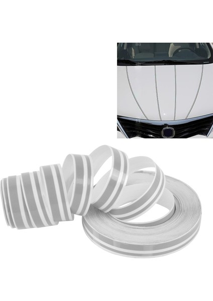 Gümüş Rengi Araba Gövde Sticker Vinil × Araba Kendinden Yapışkanlı Dekoratif Araba Gövde Çıkartması Şerit Bant Araba Süsleme Stil Amac: (Yurt Dışından)