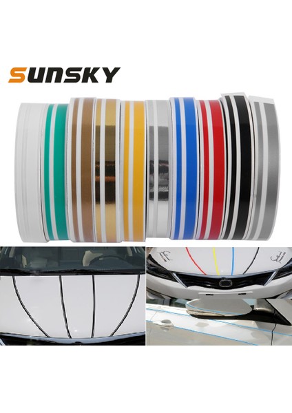 Gümüş Rengi Araba Gövde Sticker Vinil × Araba Kendinden Yapışkanlı Dekoratif Araba Gövde Çıkartması Şerit Bant Araba Süsleme Stil Amac: (Yurt Dışından) fiyatları