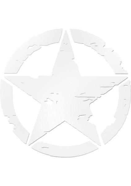 Beyaz 1 Adet Beş Köşeli Yıldız Araba Stickerları 15CM*15CM Ordu Yıldızı Grafik Çıkartmaları Motosiklet Araba Gövde Pencere Çıkartmaları Vinil Araba Stil Kaplama Sıcak (Yurt Dışından)