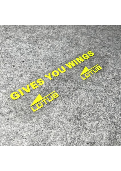 Floresan Sarı Araba Stickerları Sana Kanatlar Verir Lotus Kendine Inan Motosiklet Gp Sürüş Yarış Kask Vizörü Süsleme Çıkartması (Yurt Dışından)