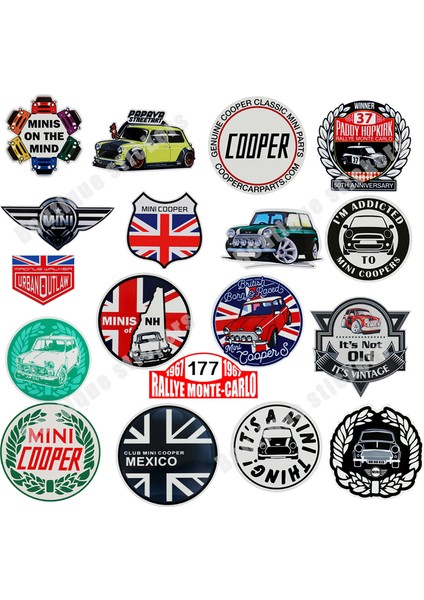 8cm Eski Okul Mini Logo Çıkartması Mini Rozeti Retro Sticker Kişiselleştirilmiş Özel Su Geçirmez Çıkartma (Yurt Dışından)