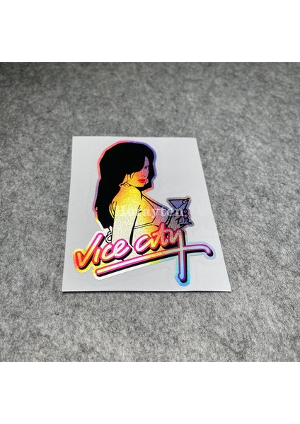 E 10X7.5CM Lazer Gta Vice City Klasik Oyun Grand Auto Stickerları Araba Çıkartmaları Laptop Klavye Gitar Dıy Grafikleri (Yurt Dışından)