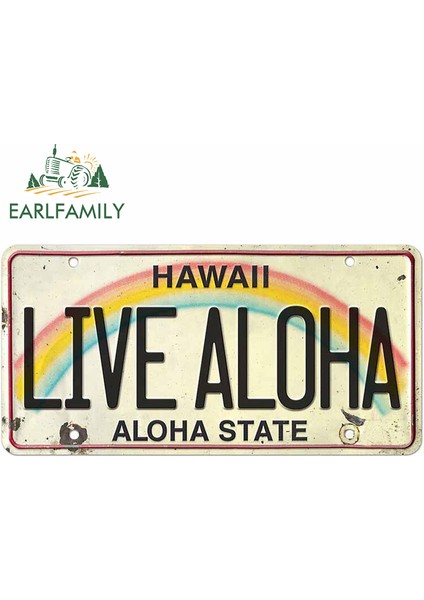 Stil I Vintage Hawaii Lisans Aloha Bagaj Araba Sticker Kişilik Cam Sticker Buzdolabı Grafikleri (Yurt Dışından)