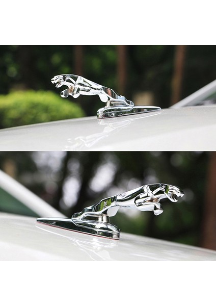 E Jaguar Xf Xj Xe Xk Xkr Xfl Xjs E Pace F Pace S Type x Type Ftype Ön Kaput Sticker Modifikasyonu - Krom Kaput Amblemi (Yurt Dışından)