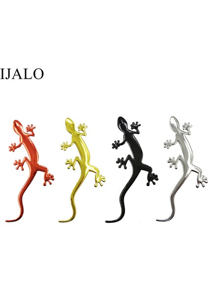 Kırmızı Kertenkele Gecko Komik 3D Araba Sticker Yumuşak Pvc Krom Rozet Rozet Sticker Araba Süsleme Otomobil Çıkartmaları Araba-Stil Aksesuarı (Yurt Dışından)