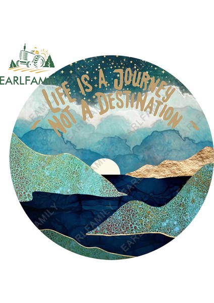 YT-188486 Hayat Bir Yolculuktur Dağ Buzdolabı Araba Stickerları Tampon Dizüstü Buzdolabı Van Grafikleri Için 13CM x 12.7cm Boyutunda (Yurt Dışından)