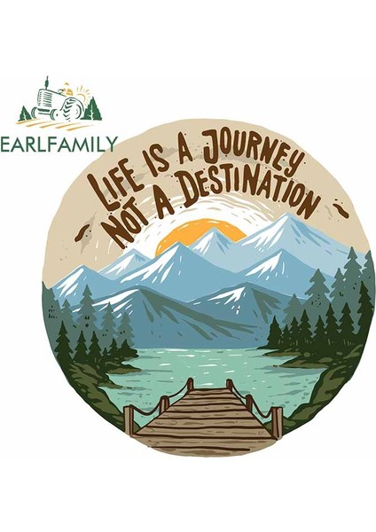 YT-188486 Hayat Bir Yolculuktur Dağ Buzdolabı Araba Stickerları Tampon Dizüstü Buzdolabı Van Grafikleri Için 13CM x 12.7cm Boyutunda (Yurt Dışından) fiyatları