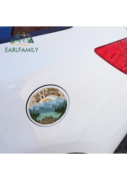 YT-188486 Hayat Bir Yolculuktur Dağ Buzdolabı Araba Stickerları Tampon Dizüstü Buzdolabı Van Grafikleri Için 13CM x 12.7cm Boyutunda (Yurt Dışından) fırsatları