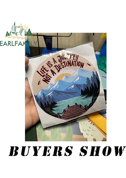 YT-188486 Hayat Bir Yolculuktur Dağ Buzdolabı Araba Stickerları Tampon Dizüstü Buzdolabı Van Grafikleri Için 13CM x 12.7cm Boyutunda (Yurt Dışından) indirimleri