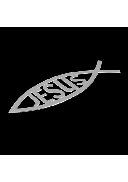 Gümüş Rengi Araç Süsleme Isa Balığı Sembolü Logo Araç Rozeti Sticker Çıkartma Evrensel 3D Hristiyan Araba & Kamyon Dekoratif Sticker (Yurt Dışından) indirimleri
