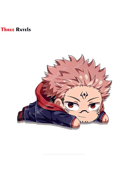 1 Adet Tarzı 40 cm (15.75 Inç) Anime Jujutsu Kaisen Sukuna Peeker Yakıt Tankı Kapağı Ayna Dekor Araba Sticker Cool Çıkarılabilir Renkli Oto Çıkartmalar (Yurt Dışından)