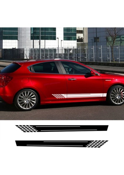 Parlak Beyaz Volkswagen Vw Audi Ford Bmw Toyota Peugeot Mercedes Renault Opel Chevrolet Honda Citroen Araba Aksesuarları Için Araba Yan Stickerları (Yurt Dışından) modelleri