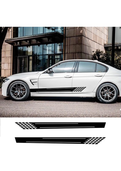 Parlak Beyaz Volkswagen Vw Audi Ford Bmw Toyota Peugeot Mercedes Renault Opel Chevrolet Honda Citroen Araba Aksesuarları Için Araba Yan Stickerları (Yurt Dışından) fırsatları