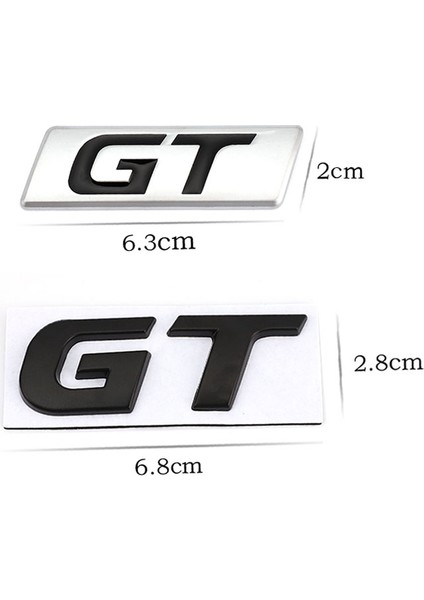 Gri Peugeot Hyundai Gt Bmw X6 X5 Kıa Forte Optima Picanto Stinger Renault Ford Focus Mondeo Için Gt Araba Sticker Rozeti Amblem Çıkartmaları (Yurt Dışından) modelleri
