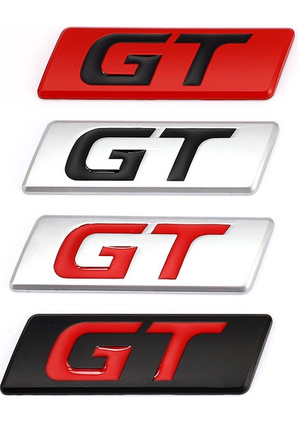 Gri Peugeot Hyundai Gt Bmw X6 X5 Kıa Forte Optima Picanto Stinger Renault Ford Focus Mondeo Için Gt Araba Sticker Rozeti Amblem Çıkartmaları (Yurt Dışından) indirimleri