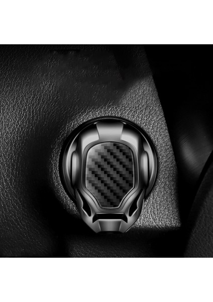 Citroen Stili Için Siyah Araba Iç Mekan Motor Çalıştırma Durdurma Itme Düğmesi Anahtar Dekoratif Kapak Sticker Trim Etiket (Yurt Dışından)