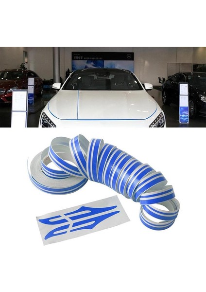 Sarı 98M Tripe Şerit Sticker Tampon Araç Gövde Etiketleri Çift Çizgili Motosiklet Araba Stil Dekorasyon Aksesuarları 8 Renk (Yurt Dışından) fırsatları