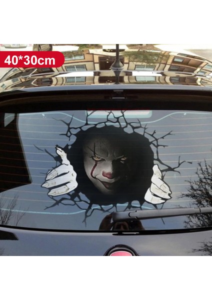A-01 Araba H Sticker Arka Cam Sticker Pvc Vinil Kaplama Filmi 3D Şeffaf Cam Sticker (Yurt Dışından)