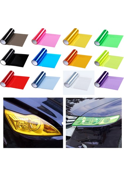 NO13 Mor Tüm Araçlar Için Araba Tint Moda Far Stop Sis Işık Vinil Duman Film Levha Sticker Kapak Araba Süsleme Araç Stil Türkçe E-Ticaret Başlığı (Yurt Dışından)