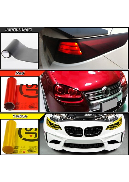 Yeşil Carcardo 30CM x 200CM Araba Far ve Stop Lambası Tint Vinil Filmi Sticker Araba Sis Lambası Arka Lamba Vinil Sticker -13 Renk Seçeneği- (Yurt Dışından)