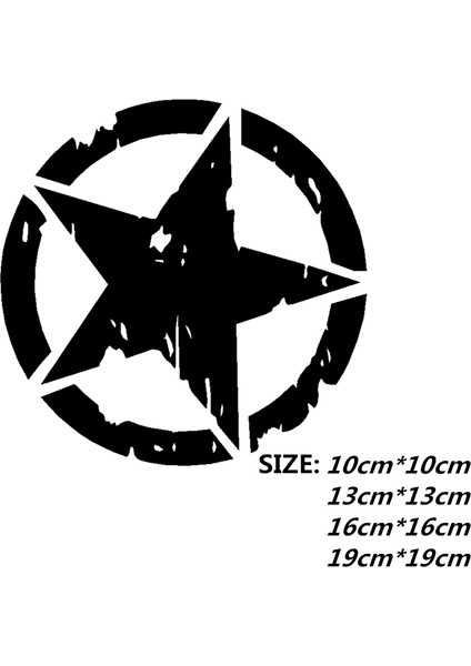 19X19CM Tarzı Mavi Kırık Beş Köşeli Yıldız Araba Stickerları Eğlenceli Yaratıcı Süsleme Için Kask Yakıt Deposu Kapağı Oto Tuning Stil Viniller D50 (Yurt Dışından)