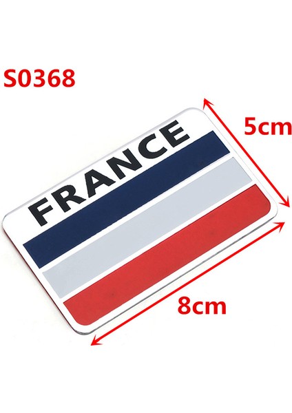 S0388 Alüminyum 3D Fransa Bayrak Araba Sticker Amblemi Etiket Peugeot Citroen Renault Venturi Bugatti Amilcar Heuliez Ford Için (Yurt Dışından)