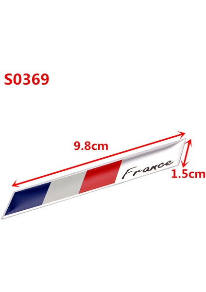 S0388 Alüminyum 3D Fransa Bayrak Araba Sticker Amblemi Etiket Peugeot Citroen Renault Venturi Bugatti Amilcar Heuliez Ford Için (Yurt Dışından)
