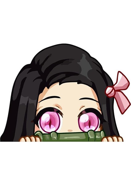 D Komik Demon Slayer Savaş Bana Anime Siperli Araba Sticker Tampon Motosiklet Kask Çıkartması Vinil Su Geçirmez Pvc 16CM*16CM (Yurt Dışından)