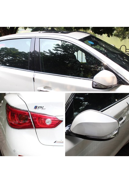 3 Metre Krom Kaplama Trim Araba Kapı Koruyucu Sticker Şerit Tampon Izgara Araba Çarpışma Bandı Kapı Kenar Koruma Plakası Parlak Sticker (Yurt Dışından)