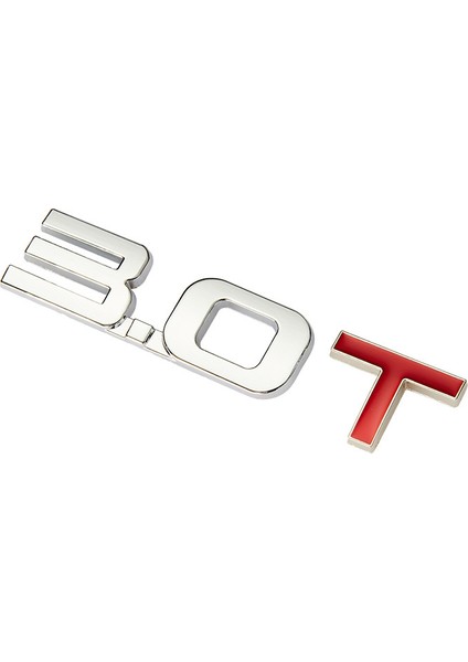 3.0t 3D Metal Araç Bagaj Motor Hacmi Ölçeği Amblemi V6 V8 4WD Araba Stickerları (Yurt Dışından)