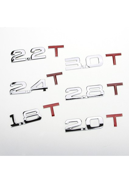 3.0t 3D Metal Araç Bagaj Motor Hacmi Ölçeği Amblemi V6 V8 4WD Araba Stickerları (Yurt Dışından) modelleri