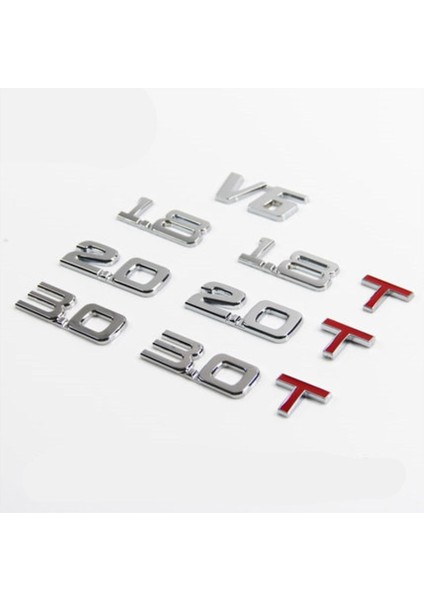 3.0t 3D Metal Araç Bagaj Motor Hacmi Ölçeği Amblemi V6 V8 4WD Araba Stickerları (Yurt Dışından) fırsatları