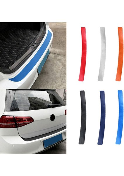 Portakal Evrensel Bagaj Arka Koruma Plakası Etiket Araba Arka Tampon Trim Anti-Vurulma Çizik Koruma Sticker Şerit 3D Karbon Fiber Film (Yurt Dışından) modelleri