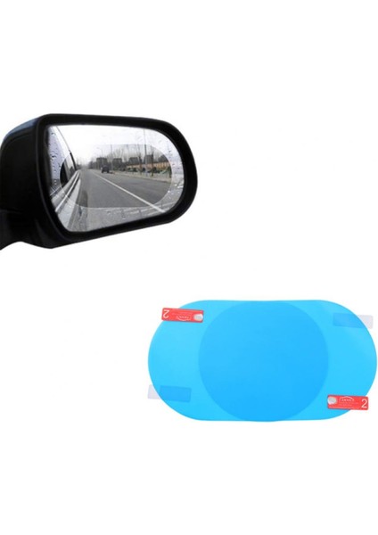 Oval Yağmur Geçirmez Film Arka Görüş Aynası Su Geçirmez Film Evrensel Pencere Camı Net Sis Önleyici Yansıma Önleyici Sticker (Yurt Dışından)