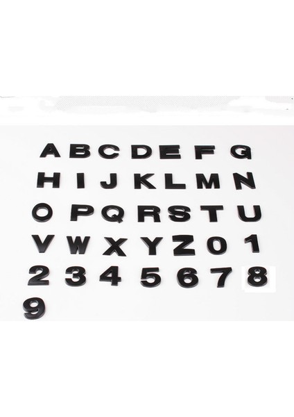 F Stili 25 mm 3D Kendin Yap Harf Alfabe Amblemi Krom ve Siyah Araba Sticker Yeni ve mm Dijital Rozet Logo Aksesuarları Motosiklet (Yurt Dışından)