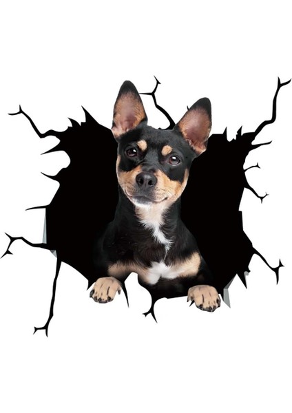 15CM x 15CM Otomobil Arka Cam Köpek Kırık Cam Stickerler Elektrostatik 3D Simülasyon Fransız Bulldog Araba Stickerlar Vinil Etiketler (Yurt Dışından) fırsatları