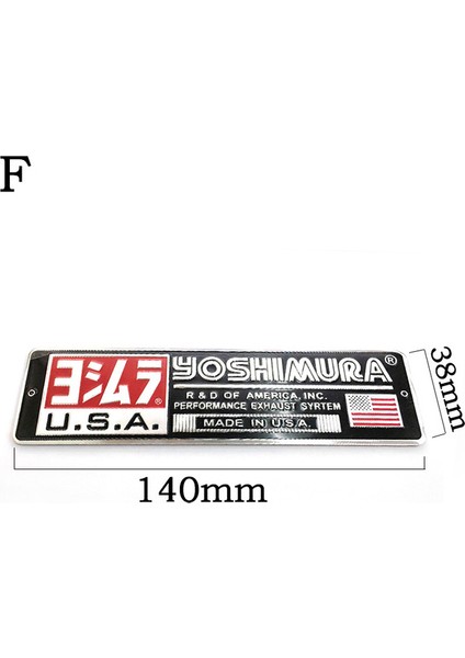 F 3D Alüminyum Motor Sticker Komik Araba Sticker ve Etiketler Vinil Sticker Motosiklet Dekoratif Aksesuar Egzoz Borusu Etiketi (Yurt Dışından)