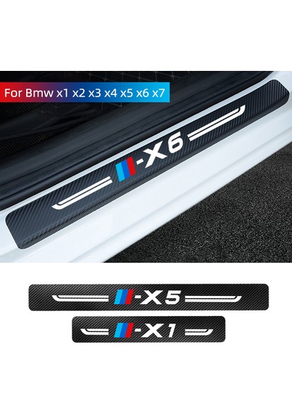 X7 Için Bmw X1 X2 X3 X4 X5 X6 X7 G01 F10 F15 F49 F30 F85 G05 G08 F25 E84 E83 E71 E70 E72 Için Araba Eşyaları Arka Eşiği Sticker (Yurt Dışından)