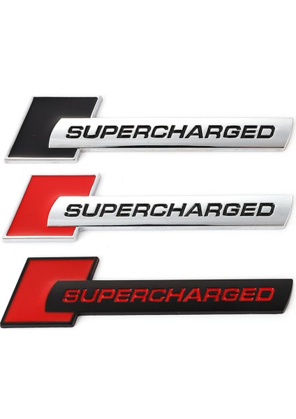 Süper Şarjlı 3D Araba Sticker Amblem Spor Oto Rozeti Land Rover Range Rover Supercharged Audi A3 A4 A5 A6 Q3 Q5 Q7 R Için (Yurt Dışından)