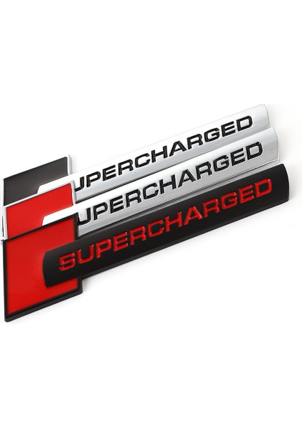 Süper Şarjlı 3D Araba Sticker Amblem Spor Oto Rozeti Land Rover Range Rover Supercharged Audi A3 A4 A5 A6 Q3 Q5 Q7 R Için (Yurt Dışından)