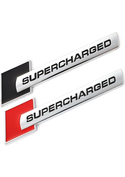 Süper Şarjlı 3D Araba Sticker Amblem Spor Oto Rozeti Land Rover Range Rover Supercharged Audi A3 A4 A5 A6 Q3 Q5 Q7 R Için (Yurt Dışından)