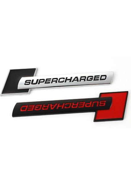 Süper Şarjlı 3D Araba Sticker Amblem Spor Oto Rozeti Land Rover Range Rover Supercharged Audi A3 A4 A5 A6 Q3 Q5 Q7 R Için (Yurt Dışından)