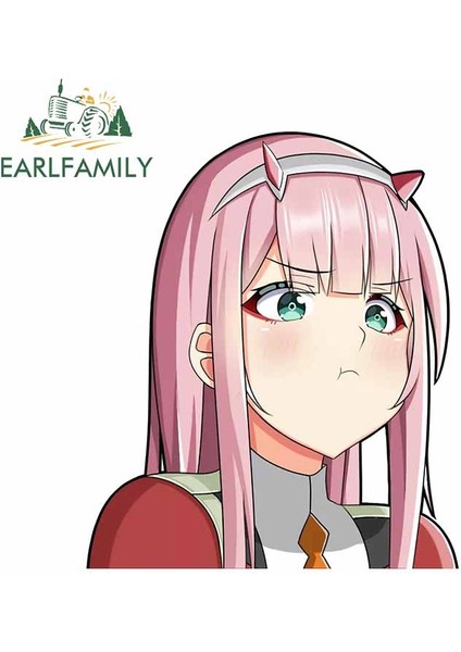 YT-176299-13CM Earlfamıly 13CM Zero Two Darling In The Franxx Tampon Araba Sticker Güneş Kremi Araba Sticker Anime Gölgelenme Çizik Dekorasyon (Yurt Dışından) fiyatları