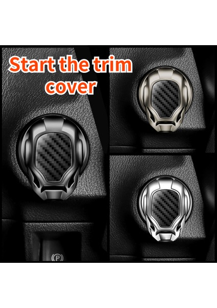 Logo Stili Yok Yeşil Araba Iç Mekan Motor Çalıştırma Durdurma Itme Düğmesi Anahtar Dekoratif Kapak Sticker Trim Etiket (Yurt Dışından)