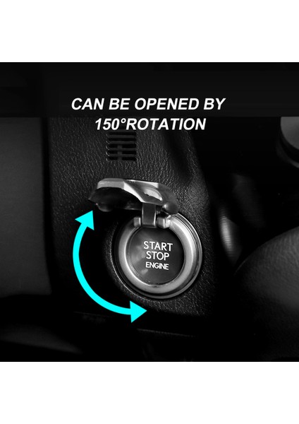 Logo Stili Yok Yeşil Araba Iç Mekan Motor Çalıştırma Durdurma Itme Düğmesi Anahtar Dekoratif Kapak Sticker Trim Etiket (Yurt Dışından)