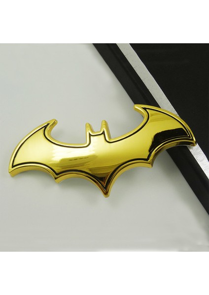 Gümüş Rengi Metal 3D Yarasa Stickeri Araba Logosu Çizgi Film Yarasa Sticker Metal Rozet Amblem Kuyruk Çıkartma Motosiklet Araba Aksesuarları (Yurt Dışından)